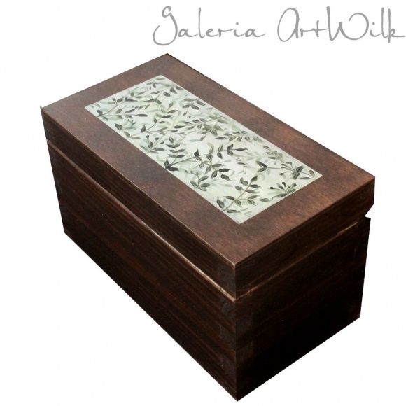 Pudełko drewniane na herbatę - "Italiana" 